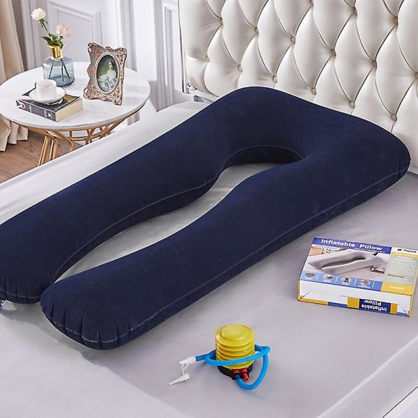 Puhallettava tyyny U-muotoinen nukkumista tukeva tyyny Mukava äitiysvyö Raskaus