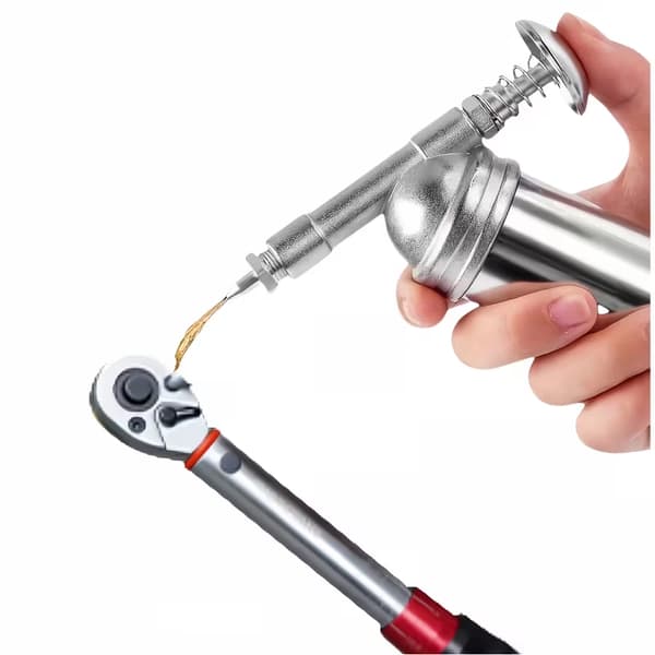 80CC Mini Håndfedtpistol, Bærbar Præcisionsolier i Zinklegering med Lige Dyse til Smøring og Vedligeholdelse af Maskinlejer og Kæder