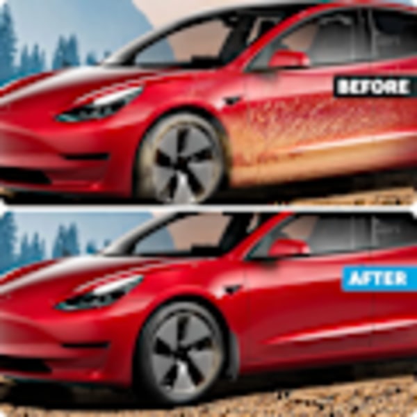 4 kpl Tesla Model 3 etu- ja takalokasuoja sarja Punainen Model 3