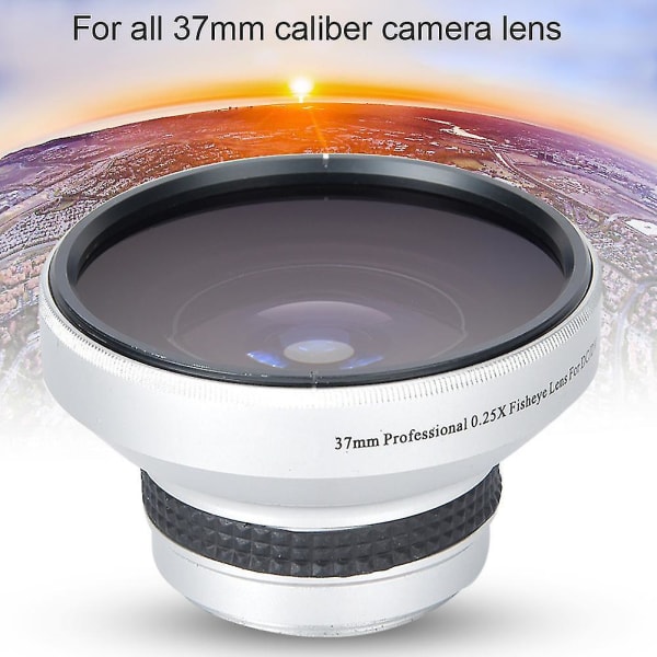 Silver Strong Anvendbarhet 37 mm 0,25x Super Fisheye ekstra linse for 37 mm kaliber kameralinser
