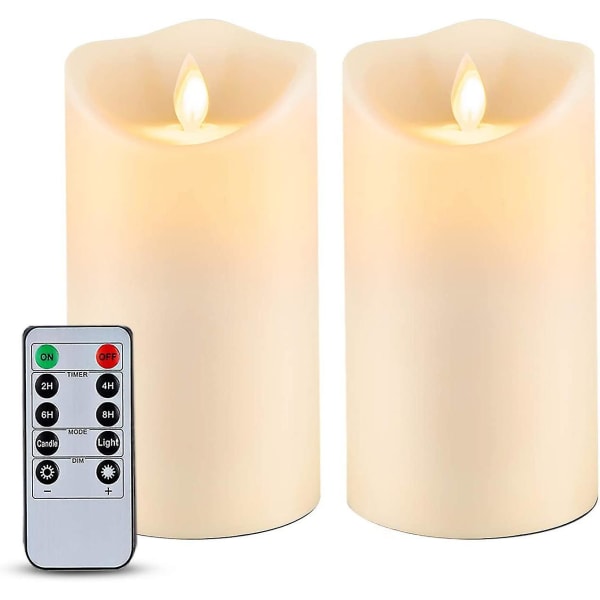 6 X 3.25 ulkokäyttöön vedenpitävät liekettömät kynttilät, välkkyvät liikkuvan liekin led-kynttilät, paristokäyttöiset kynttilät kaukosäädin