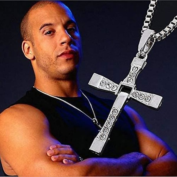 Mandlige halskæder og vedhæng Modefilmsmykker The Fast and The Furious Toretto Mænd Classic Cross Pendant halskæde