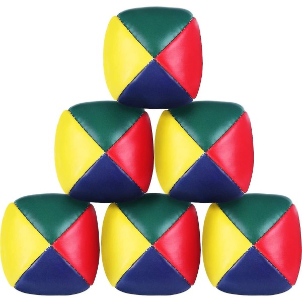 6-pack jongleringsbolde til begyndere, jongleringsbolde i minikvalitet