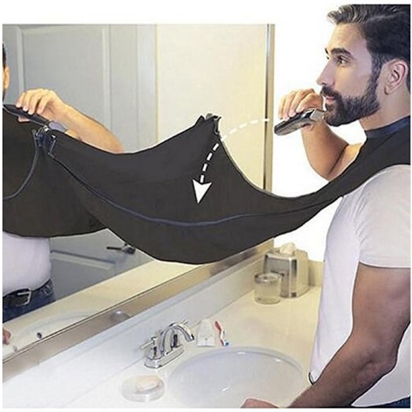 Skäggbib, Skäggfångare, Mäns Icke-klibbigt Material Skäggförkläde för Styling och Trimning, One Size Fits All Gym
