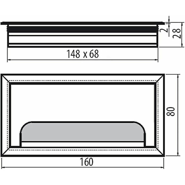 80x 160mm firkantet kabeldeksel for skrivebordmontert møbelkabelarrangør svart anodisert aluminium kabelkanal kabeldekselsett med 4