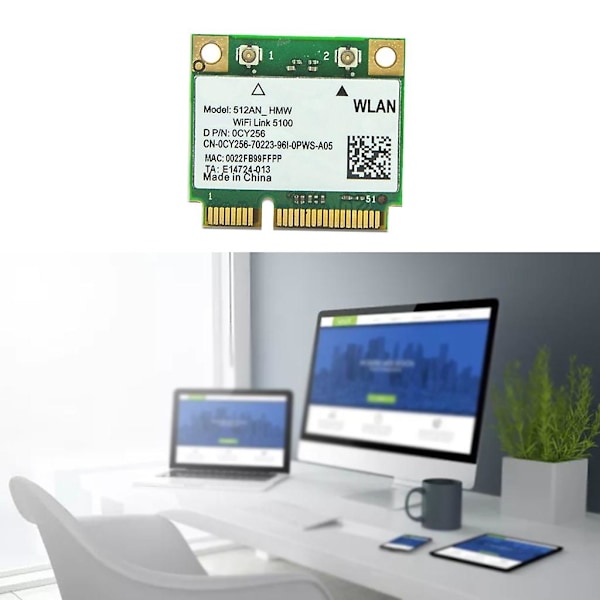 Dual-band Wifi 5100agn 512an Hmw 300mbps Trådløs 802.11abgn Halv Størrelse Mini Pci-e Trådløs Lan Laptop Netværkskort