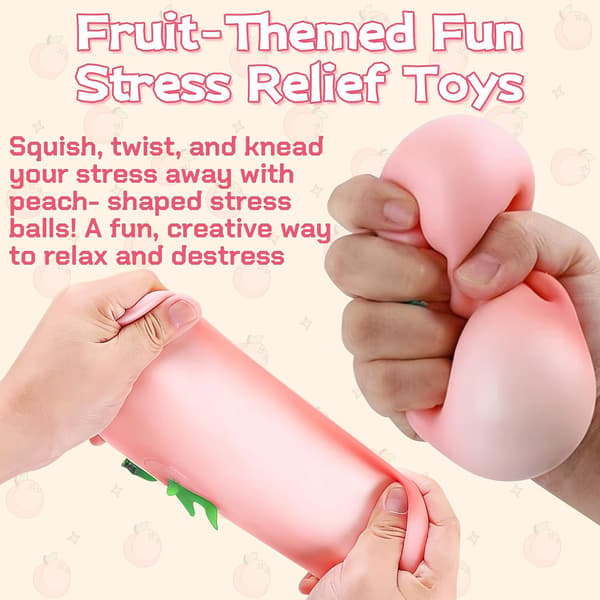 2 STK Fersken Squishy Fidget Leker