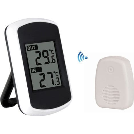 Hvit Mini Trådløs Digital Termometer Sensor for Innendørs og Utendørs Bruk