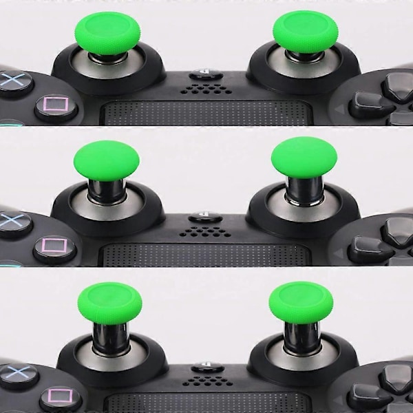 Swap Thumbstick Grips Udskiftningsdele Analog Joy Sticks til Xbox One ELITE PS4 Controller Tilbehør - Grøn -