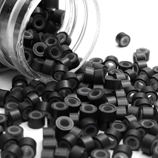 500 st Silikon Hårpärlor Ring Micro Beads Mode Hårförlängningsverktyg Enkla Flätor Skönhet