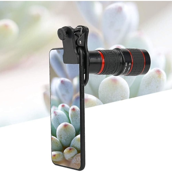Bærbart 20X zoom-teleobjektiv med HD-okular til mobiltelefon, Clip-on langfokusobjektiv til smarttelefon/tablet-pc