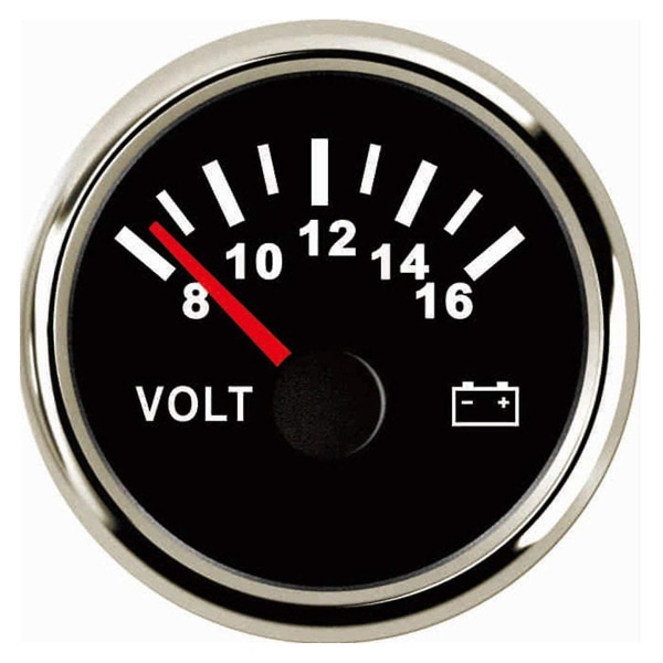 52mm Universal Digital Voltmeter Gauge Volt Meter 8-16V til Båd Yacht Auto Motor Home Truck