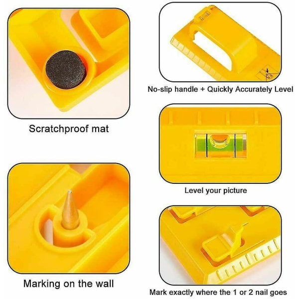 Ramhängare Bildvägg Hängande Enkelt Verktyg Foto Hängande Kit Nivå Linjal Dekor