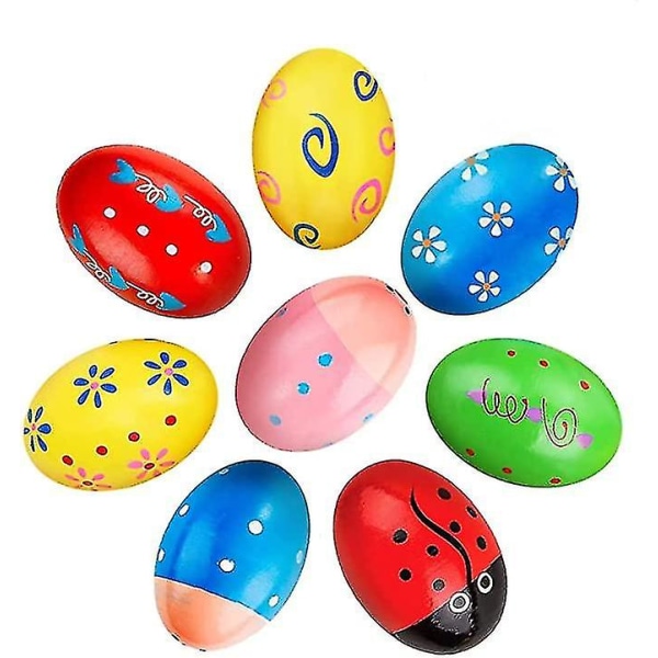 Påskeegg Maracas Treet Egg - Kurvfyllere Fyllstoffer, Perkusjon Musikalske Egg Shakers Barneleker Perfekt For Påskeegghunt, Klasseromspris Suppli