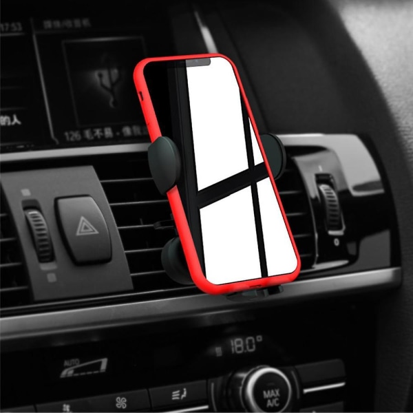15w automatisk klämhållare för biltelefon Trådlös laddning-elegant grå [luftuttag trådlös laddning] (ett set)