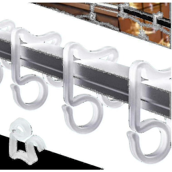 100pcs Christmas Light Clips Outdoor Hang Gutter Hooks Christmas Decoration String Lights