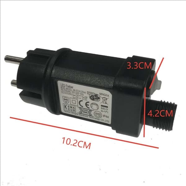 31V 6W Lyslenkeblink – 9 Lysmoduser med Timer – IP44 Vanntett for Utendørsbelysning – LED-transformator