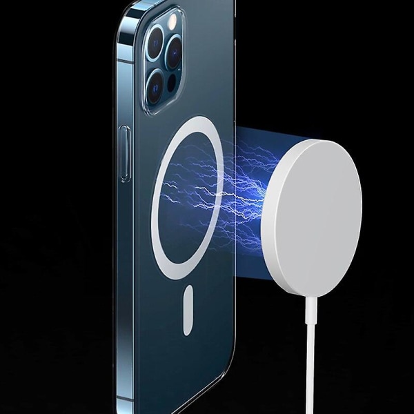 15w magnetisk trådløs oplader til Iphone 12 13 14pro Max Meg sikker hurtigoplader med