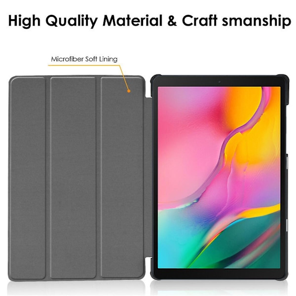 Shao Beskyttende Stativ Etui Hard Shell Cover Til 10,4 Tommer Samsung Tab A7 Tablet 2020 - Roserød