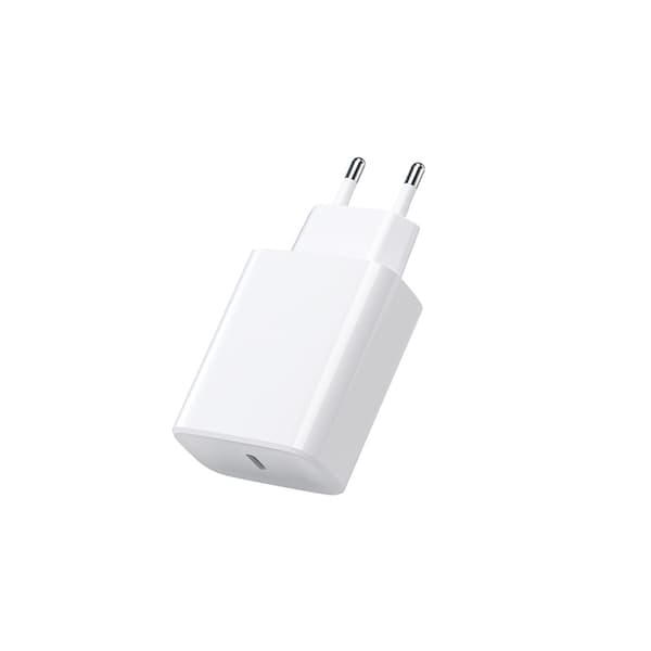 iPhone Hurtiglader USB-C Strømadapter 20W + 2m Kabel (Hvit) (1 lader og 1 2m kabel)