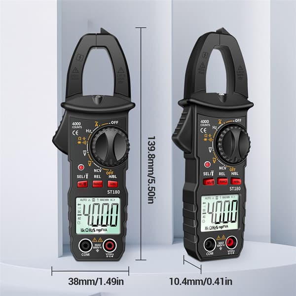 Tangmultimeter AC&DC Digitalt Tangamperemeter Strømtang TRMS