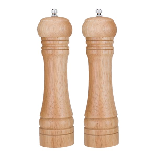 Salt- og peberkværne, egetræs salt- og pebermøller med keramisk rotor, 2 stk. egetræ primær farve 20 cm