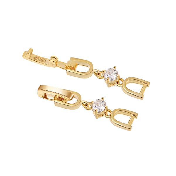 5 st Halsband Armband Förlängare Kristall för Strass Vikbar Förlängningslås Guld gold