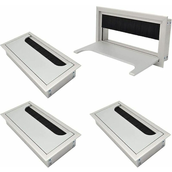 80x 160 mm:n neliömäinen cover suojus pöytään kiinnitetylle huonekalulle organizer musta eloksoitu alumiini kaapelikanavan cover set 4 kpl
