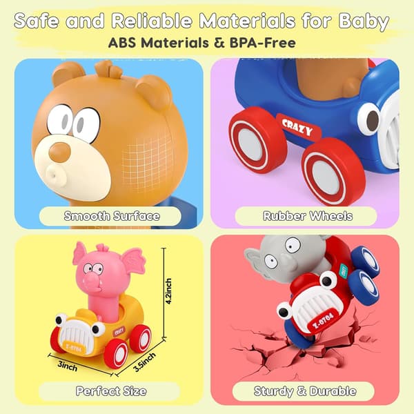 Press to Go Bilar Leksaker för Baby Spädbarn Småbarn Leksaker