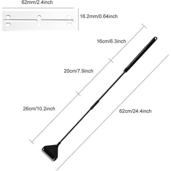62 cm akvariealgeskraber +10 ekstra blade