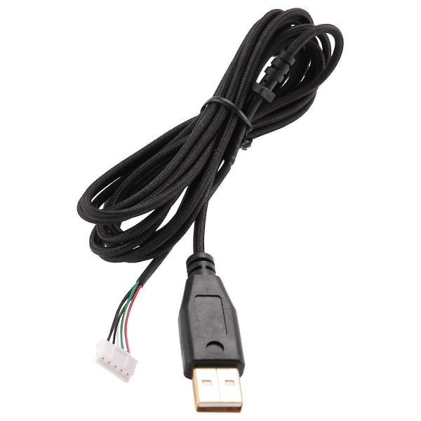 USB -kabel möss linje för Deathadder 2013. 2.1M 5 trådar 5 stifts pläterad ersättningsspelmus