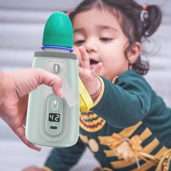 Usb bærbar flaskevarmer til babymodermælk, hurtig opladning og nøjagtig opvarmning af bil- og rejseflaskevarmer, automatisk isoleringsflaskevarmer Fo