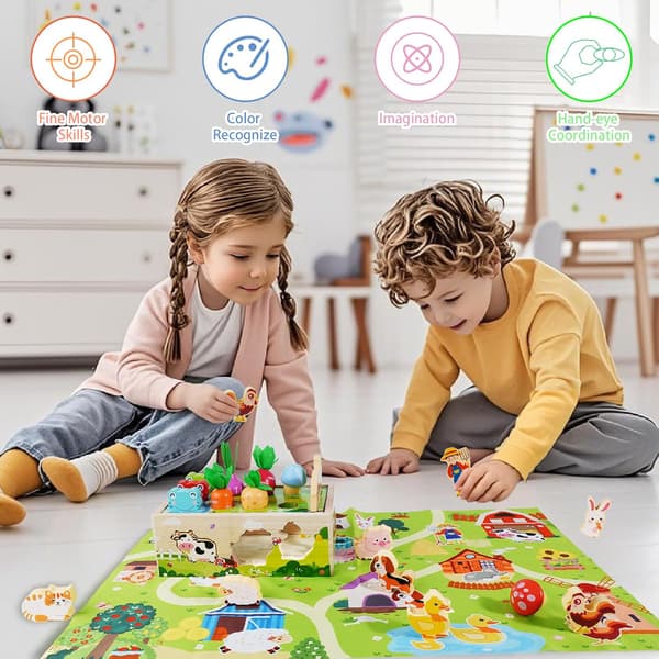 Montessori treleker for småbarn 1 år gamle babyleker 12-18 måneder