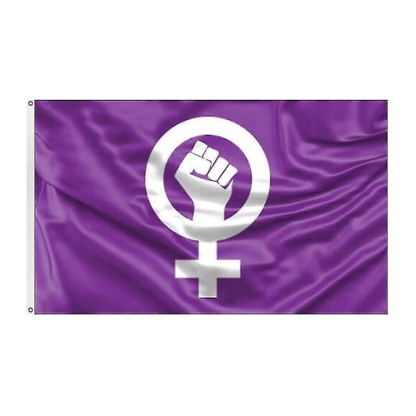 Feministinen lippu Premium-tulostusprosessi naaraskyltillä haalistumatta kestävällä Lisää tunnelmallinen banneri juhliin Qinhai