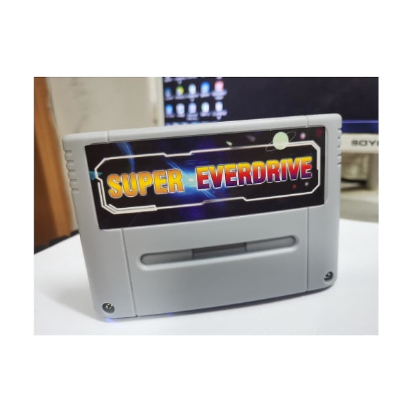 Super 800 i 1 Pro Remix-spillkort for SNES 16-biters videospillkonsoll Super EverDrive-kassett, grå