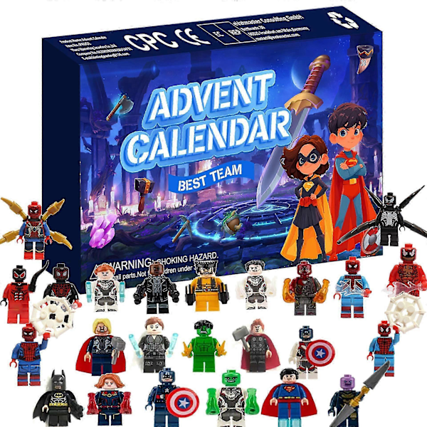 Ny Julegaveæske Avengers Tredimensionel Alliance Dukke Jule Adventsnedtælling Børnegaver Gaveæske