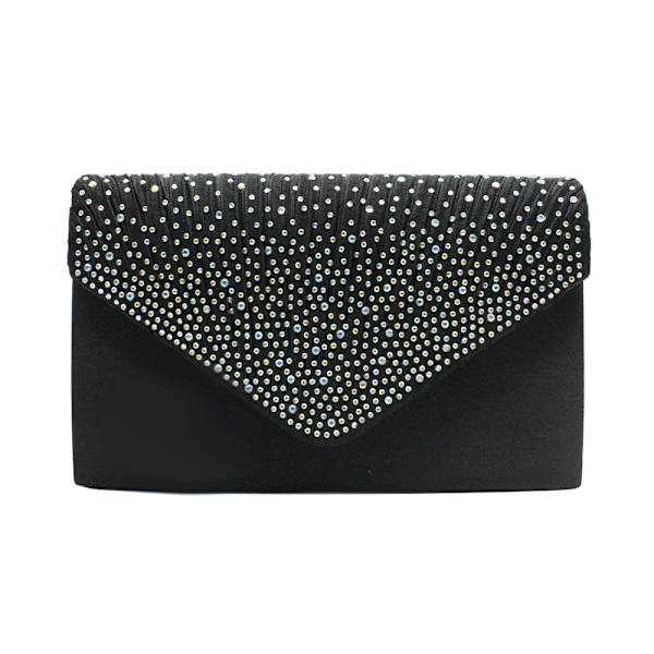 Dame Clutch Tasker Rektangulær Udskiftning Solid Tote Taske Sort