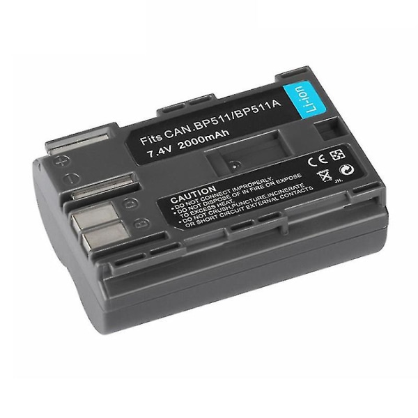 7.4v 2000mah Bp-511a Gjenladbar Li-ion Batteri Bp-511 Kompatibel Canon Eos 40d 300d 5d 20d 30d 50d 10d D60 G6 Digitalkamera