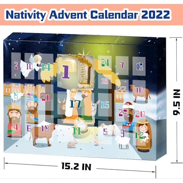 Julekalender med Jordenattens historie 2024 - Jordenattens sett for barn - Julekalender for barn, gutter, jenter, tenåringer, småbarn, barn, kristen