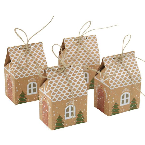 Husformad presentförpackning, 50 stycken - Julkalender fyllningsbox - Jul liten presentförpackning