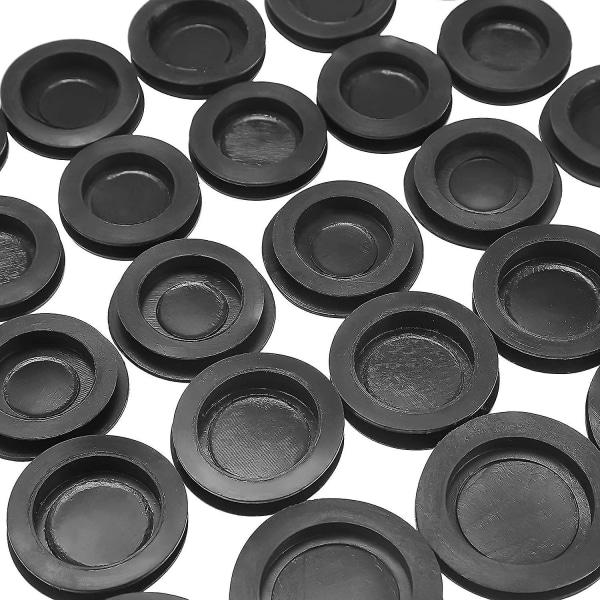 20 stykker svart gummi spareboks plugg sparegris plugg gummi sparegris stopper deksel gummi rund plugg (5 størrelser)