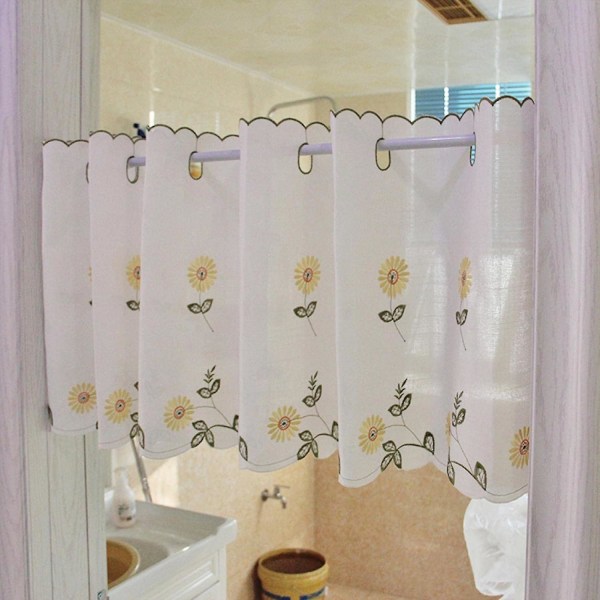 Små dekorativa gardiner för kök, vardagsrum, hus på landet, Mått: 42 X 145 cm
