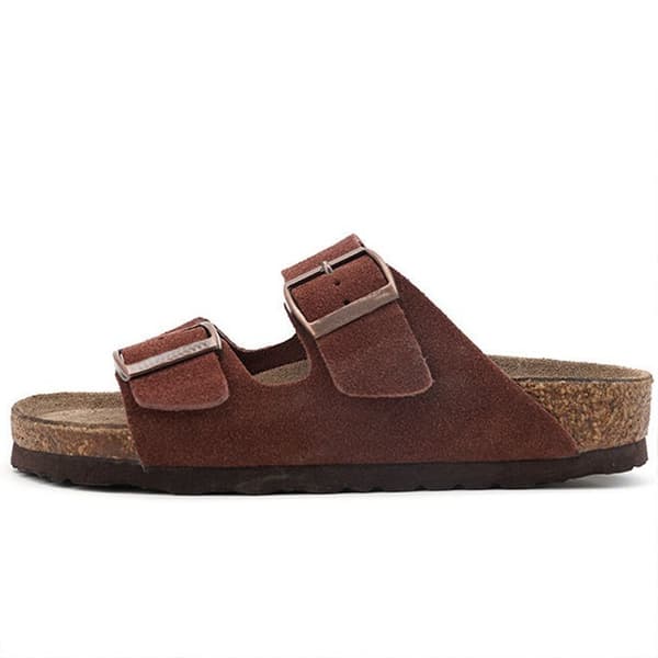Bløde ruskindssko med indersål, unisex, slip-on, afslappet, brun 43