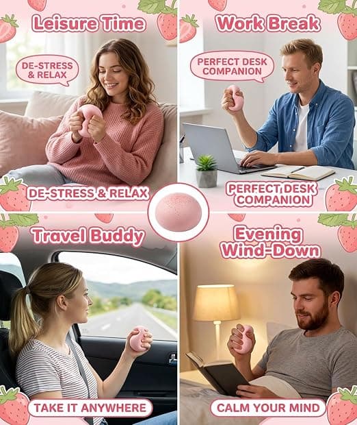 Bröd Squishy, Squishy Leksak, Squishy—Supermjuk Tjock Toast Långsamt Stigande Kläm (Rosa) (Rosa) 5Pcs