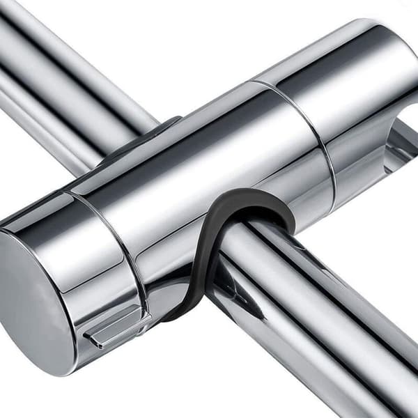 Utskiftbar håndholdt dusjholder, dusjhodeholder, 18-25 mm justerbar diameter, krom ABS