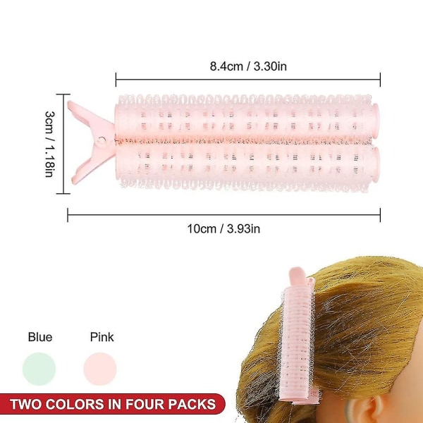 4 st volymgivande hårrotsklämmor - Hårklämmor Curler Rollers för naturligt fluffigt hårstyling, gör-det-själv lockigt hårverktyg för kvinnor