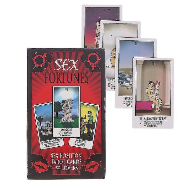 12*7 cm Sex Fortunes Sex Position Tarotkort for elskere Voksen Sex Tarot Deck Card