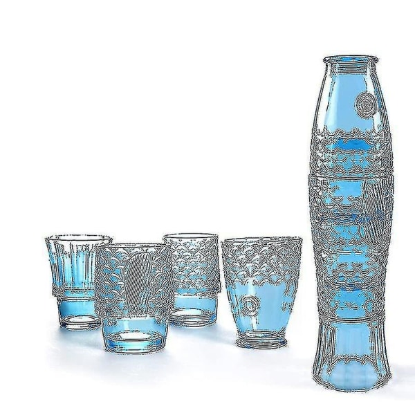 Koi Stack Ass Set Fiskformad Gobelet Cup Cocktail Ölglas Stapelbara Dricksglas Set Glasvaror