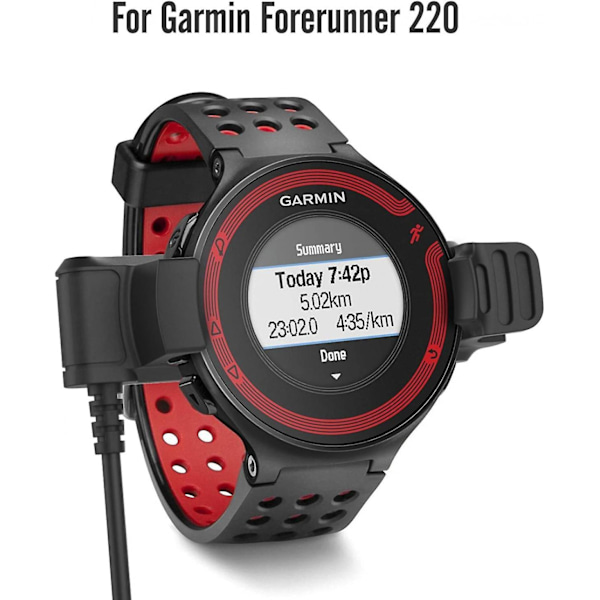 TWYGV Garmin Forerunner 220 -yhteensopiva lataustelakka, USB-datan synkronointi lataustelakka laturi 1M latauskaapelilla Garmin Forerunner 2:lle