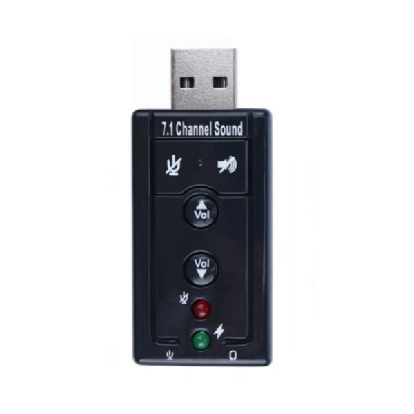 USB 7.1 Eksternt Lydkort - Virtuel Lydadapter